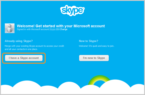 direct url to skype account