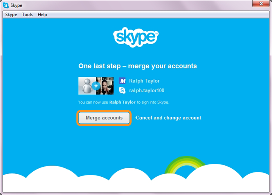 cant sign in to skype facebook