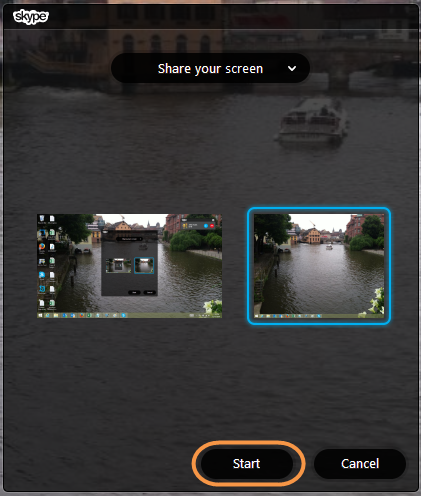 screen sharing in skype for windows 10