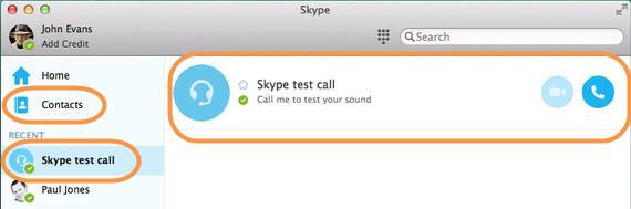 test call skype for mac