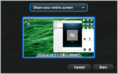 skype for business mac share window
