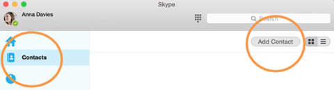 adding contacts skype for business mac