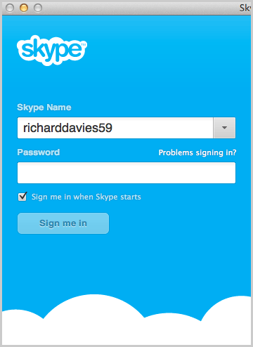 how do you sign in to skype invisible