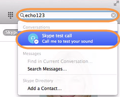 skype echo sound test contact