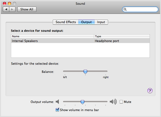 macbook sound settings