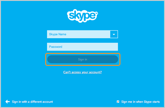 Comment se  connecter   Skype  pour Mac OS X avec un compte 