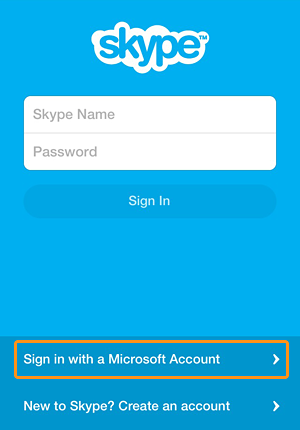 how to sign into skype without microsoft account