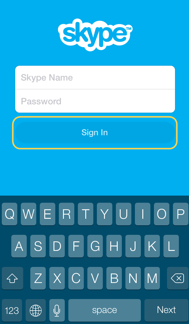 sign in skype chat