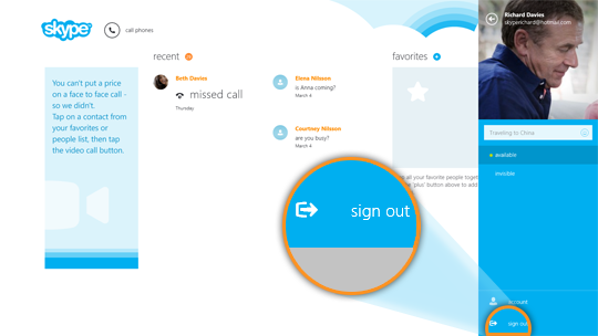 skype sign in as invisible