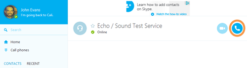 skype echo sound test no sound