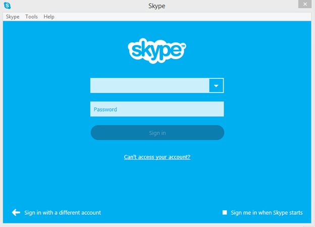 sign in skype 7