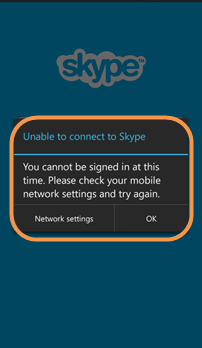 cant sign in skype android